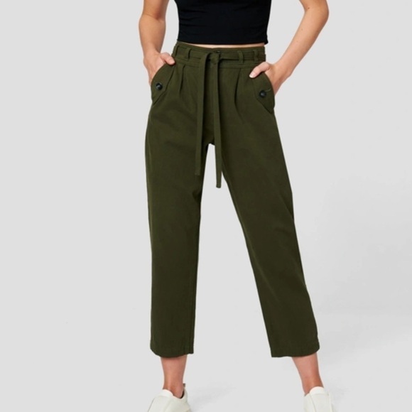 BLANKNYC Pants - BLANKNYC Women 31 Hakuna Matata High Rise Pleated Belted Tapered Ankle Pant NWT